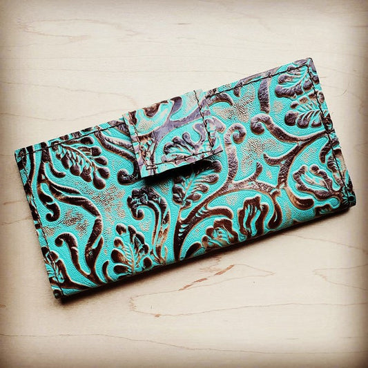 Turquoise Tranquility Leather Wallet
