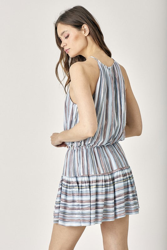 Boho Stripe Bliss Mini Dress