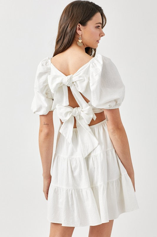 Cotton Bliss Sweetheart Tiered Mini Dress