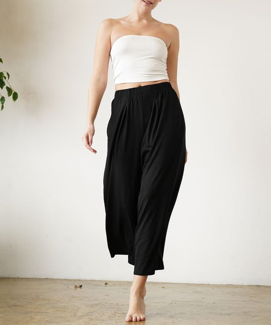Bamboo Bliss Ankle-Length Wide Pants