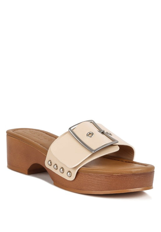 Buckle Bliss Leather Slip-Ons