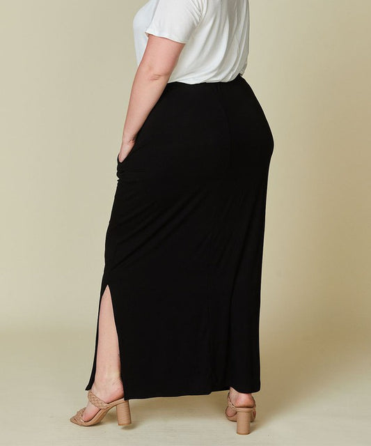 Curve Embrace Bamboo Elegance Skirt