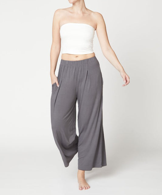 Bamboo Bliss Ankle-Length Wide Pants