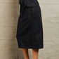 Sleek Sophisticate Buckled Midi Skirt