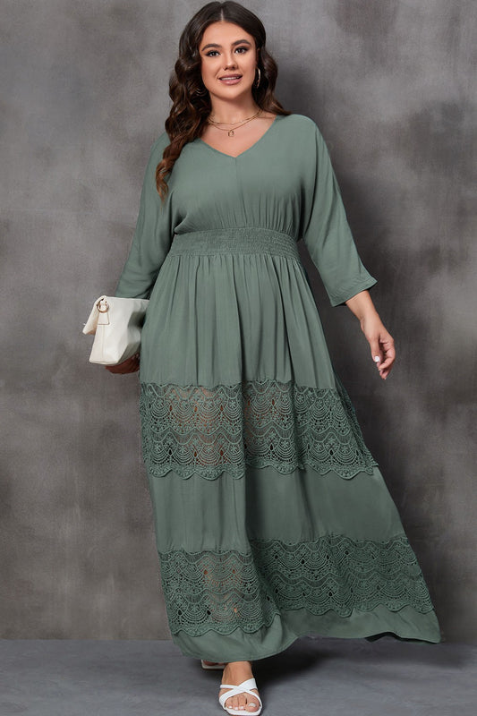 Enchanted Elegance Plus Size Smocked Dress