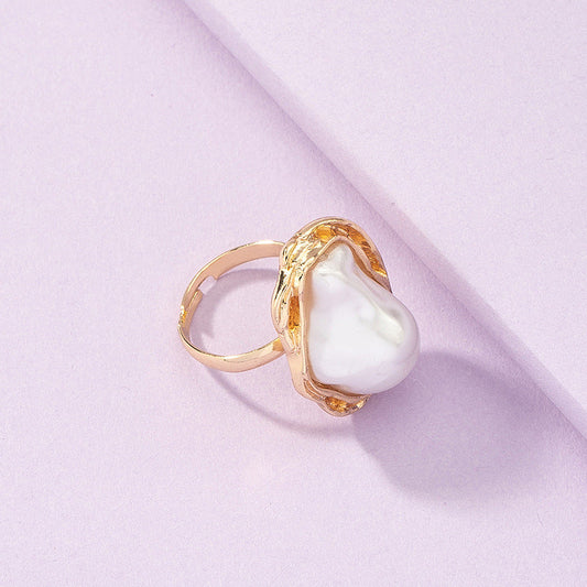 Pear-Shaped Pearl Ring