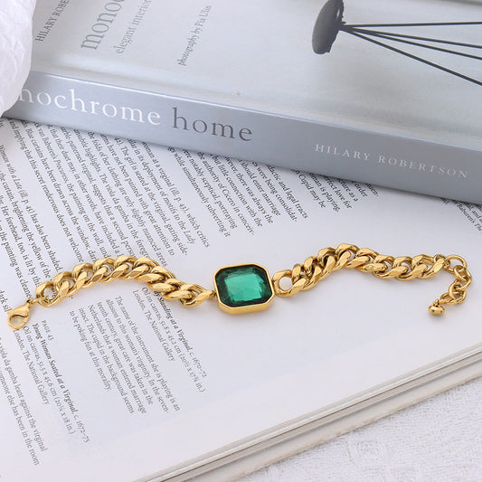 The Green Zircon Charm Bracelet