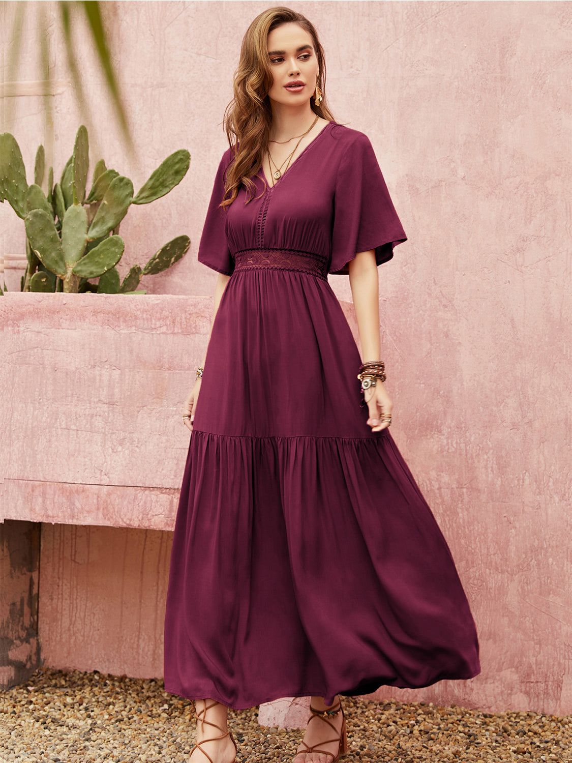 Whispering Vines Ruched Dress